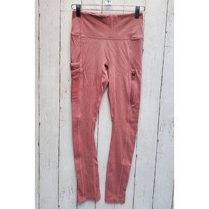 Fabletics Womens Leggings Pants Pink Power Hold Full Length Pockets No Size Tag